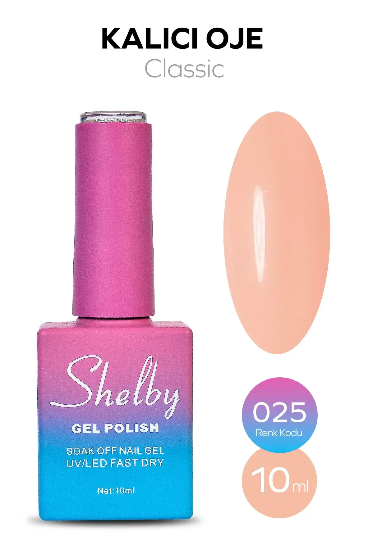 Shelby 10 Ml. A025 Kalıcı Oje