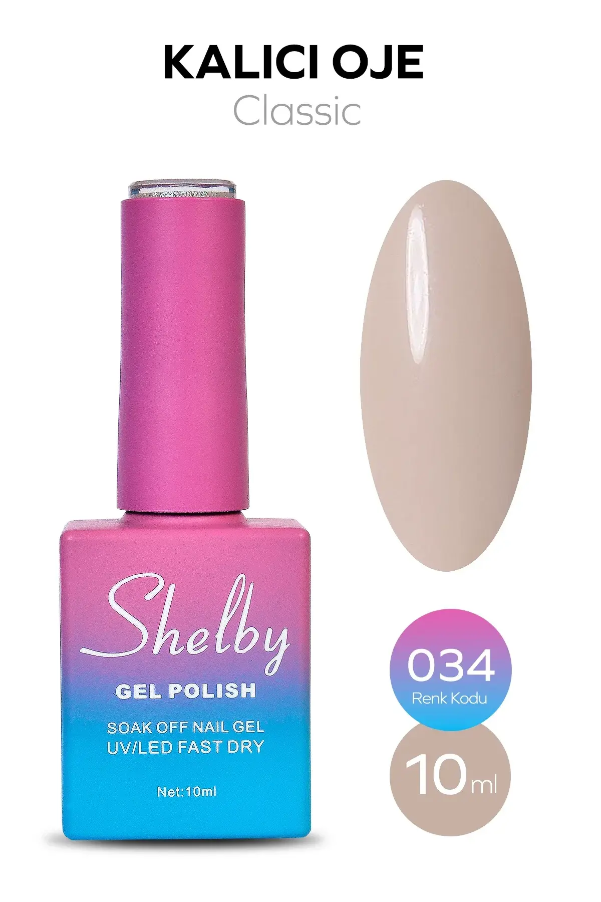 Shelby 10 Ml. A034 Kalıcı Oje