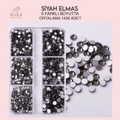 Crystal Taş Siyah Elmas 6 Farklı Boyut