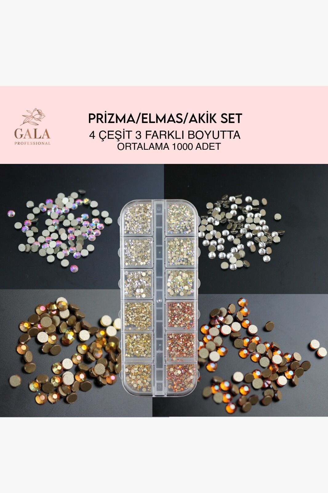 Crystal Taş 12 Li Prizma/Elmas/Akik