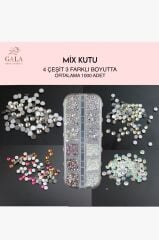 Crystal Taş 12 Li Mix Kutu 4 Çeşit / 3 Farklı Boyutta