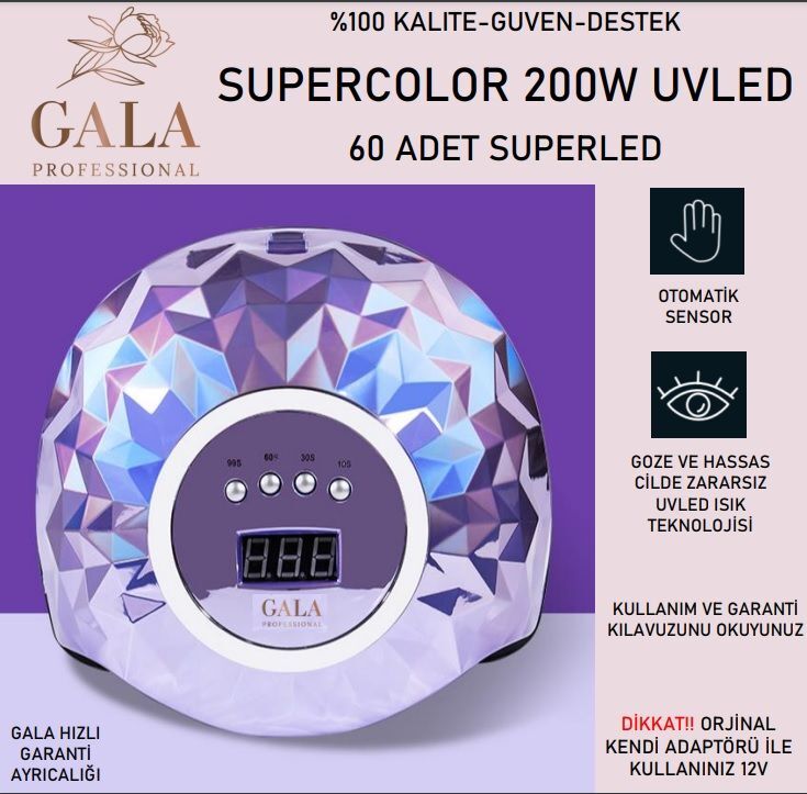 Gala 200W Supercolor Uvled No:1 Mor