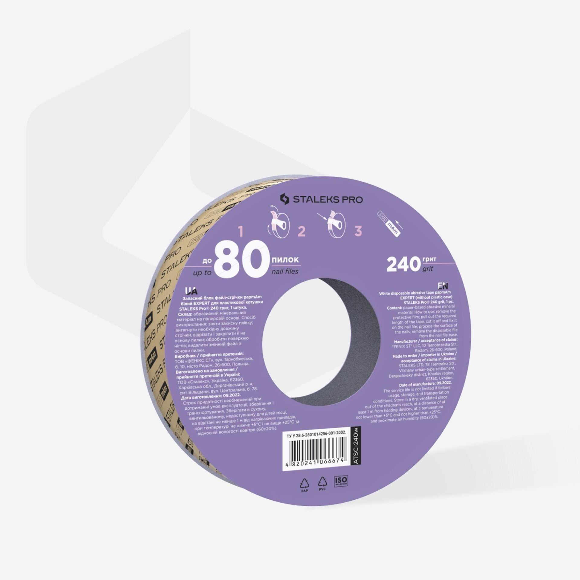 Staleks Pro Bobin İçin Yedek Papmam - 240 Grit