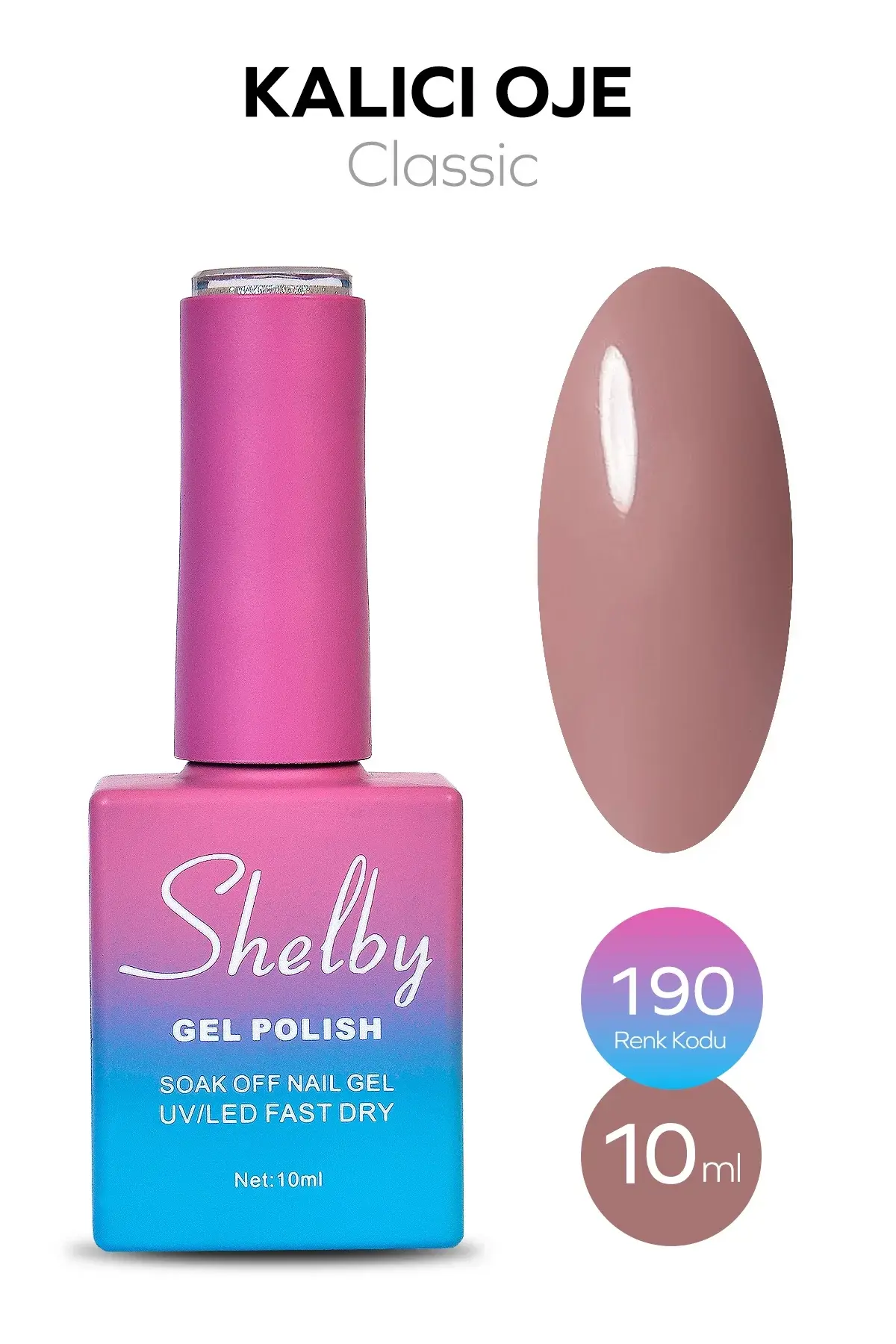 Shelby 10 Ml. A190 Kalıcı Oje