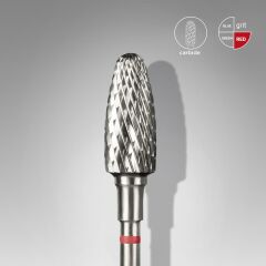 Sert Alaşım Mısır Freze, Kırmızı, Çap 6 Mm / Çalışma Kısmı 14 Mm