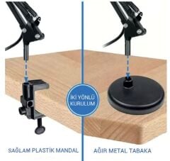 Gala Masa Lambası Gri 80 Cm