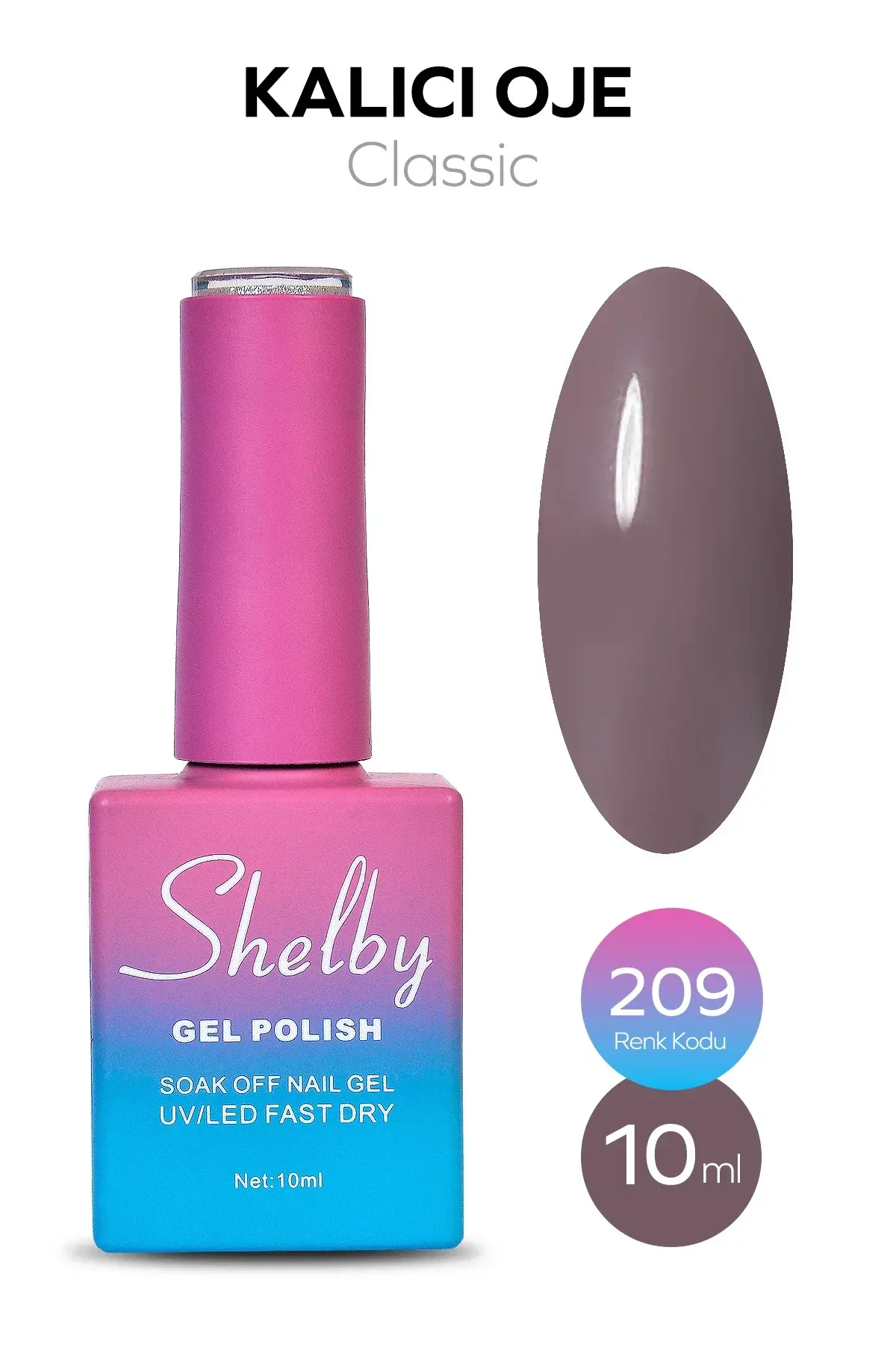 Shelby 10 Ml. A209 Kalıcı Oje