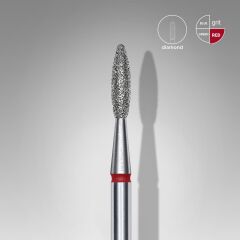 Elmas Alev Freze, Kırmızı, Çap 2,1 Mm, Çalışma Kısmı 8 Mm