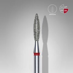 Elmas Alev Freze, Kırmızı, Çap 2,3 Mm, Çalışma Kısmı 10 Mm