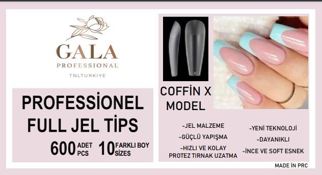 Soft Jel Tips Coffin X 600'lü
