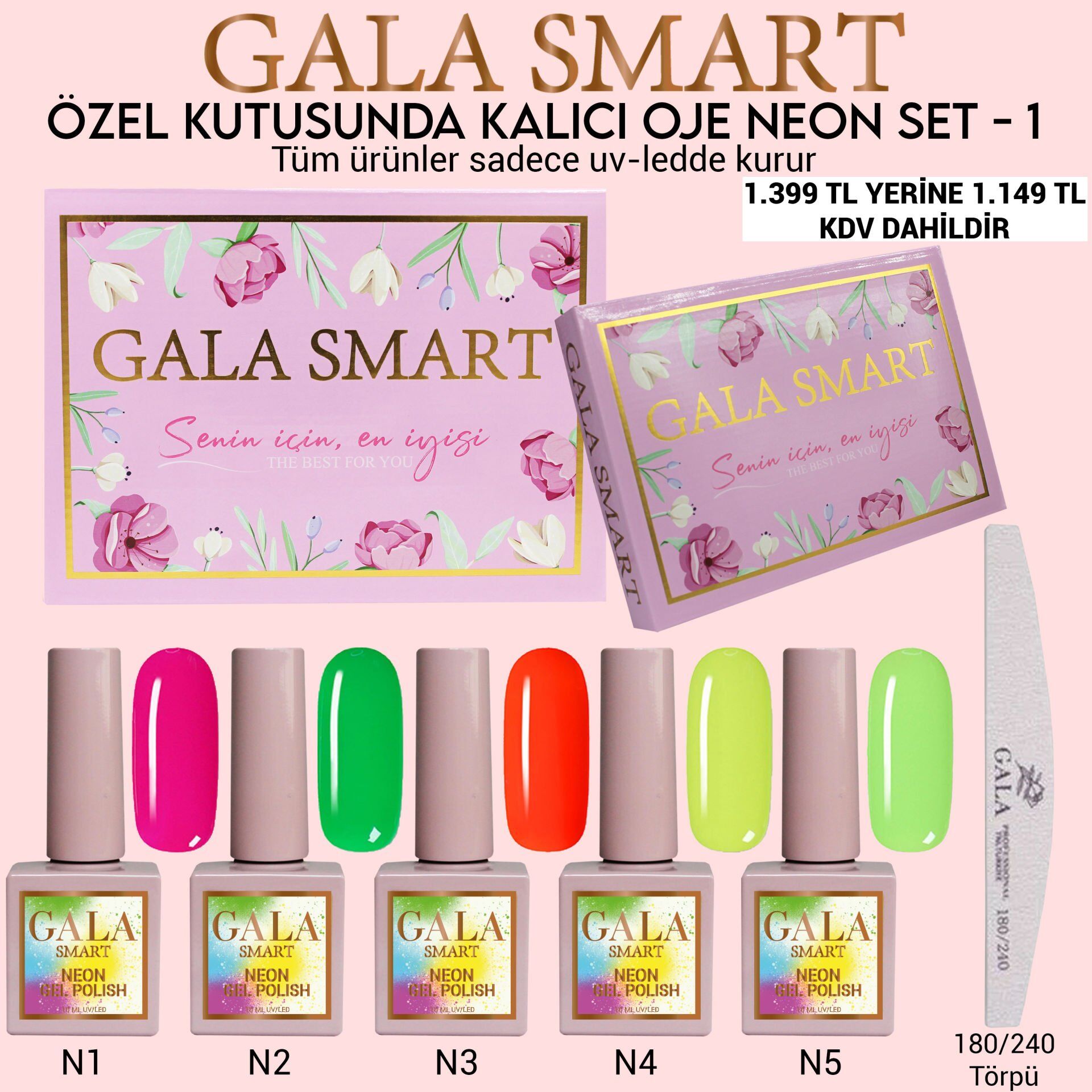 Kalıcı Oje Neon Set - 1