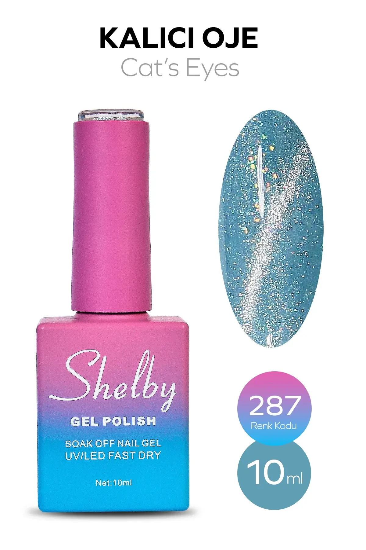 Shelby 10 Ml. A287 Kedi Gözü Kalıcı Oje
