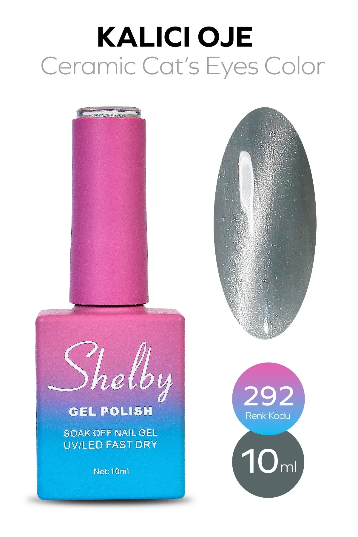 Shelby 10 Ml. A292 Seramik Kedi Gözü Kalıcı Oje