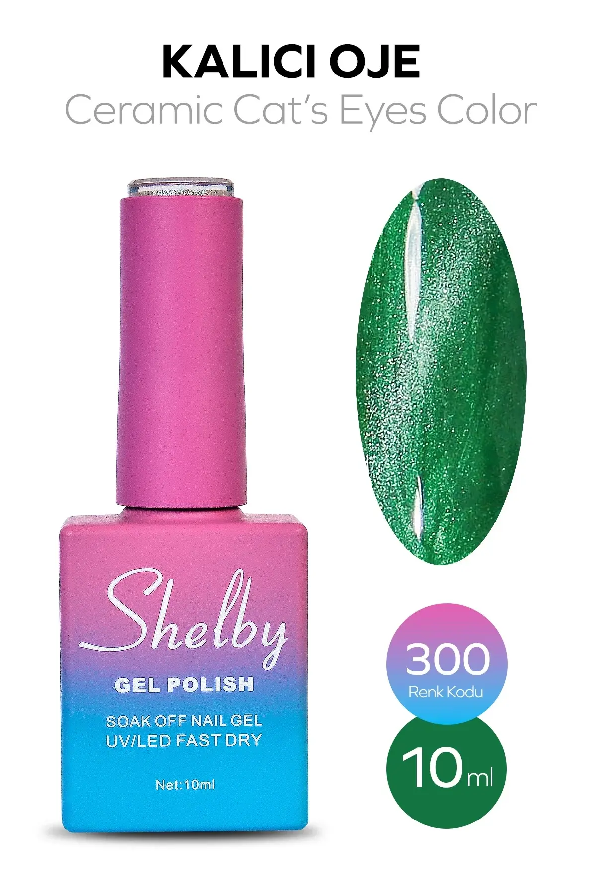 Shelby 10 Ml. A300 Seramik Kedi Gözü Kalıcı Oje