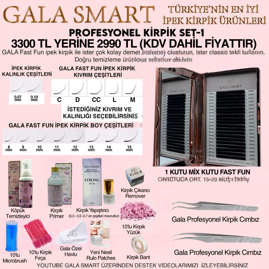 Profesyonel Kirpik Set  - 1