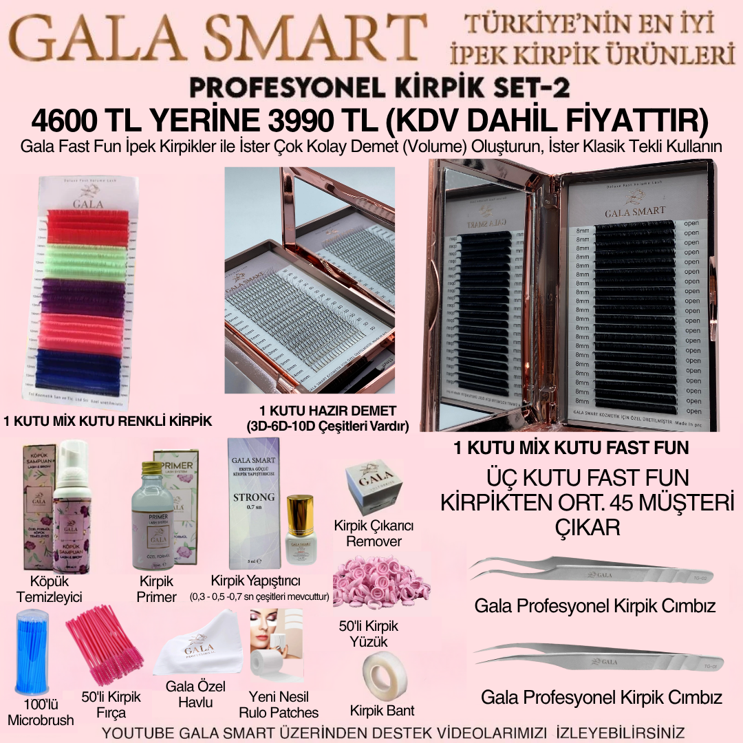 Profesyonel Kirpik Set - 2