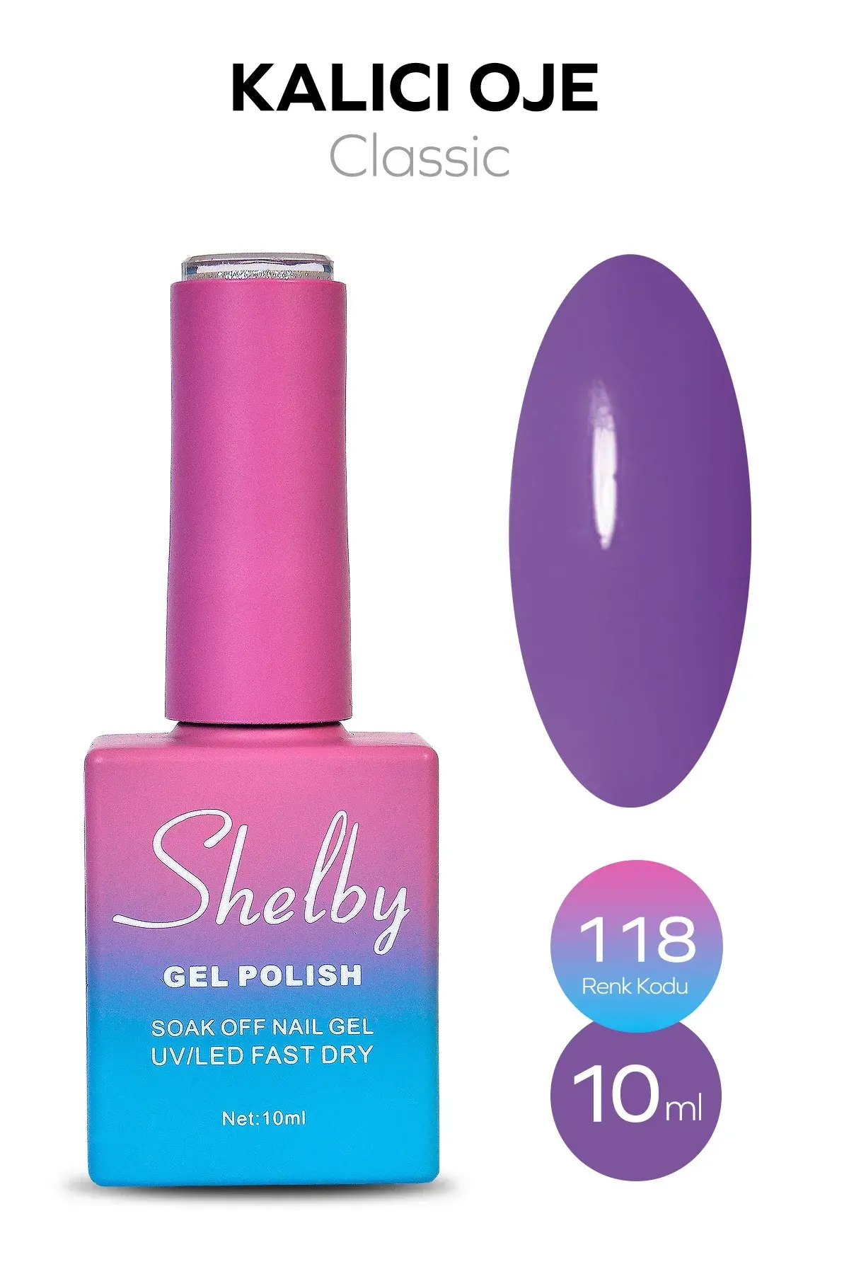 Shelby 10 Ml. A118 Kalıcı Oje