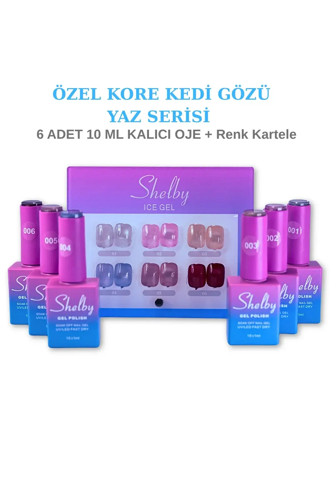 SHELBY GEL POLISH SOAK OFF NAIL GEL UV/LED FAST DRY SPECIAL ICE SERI