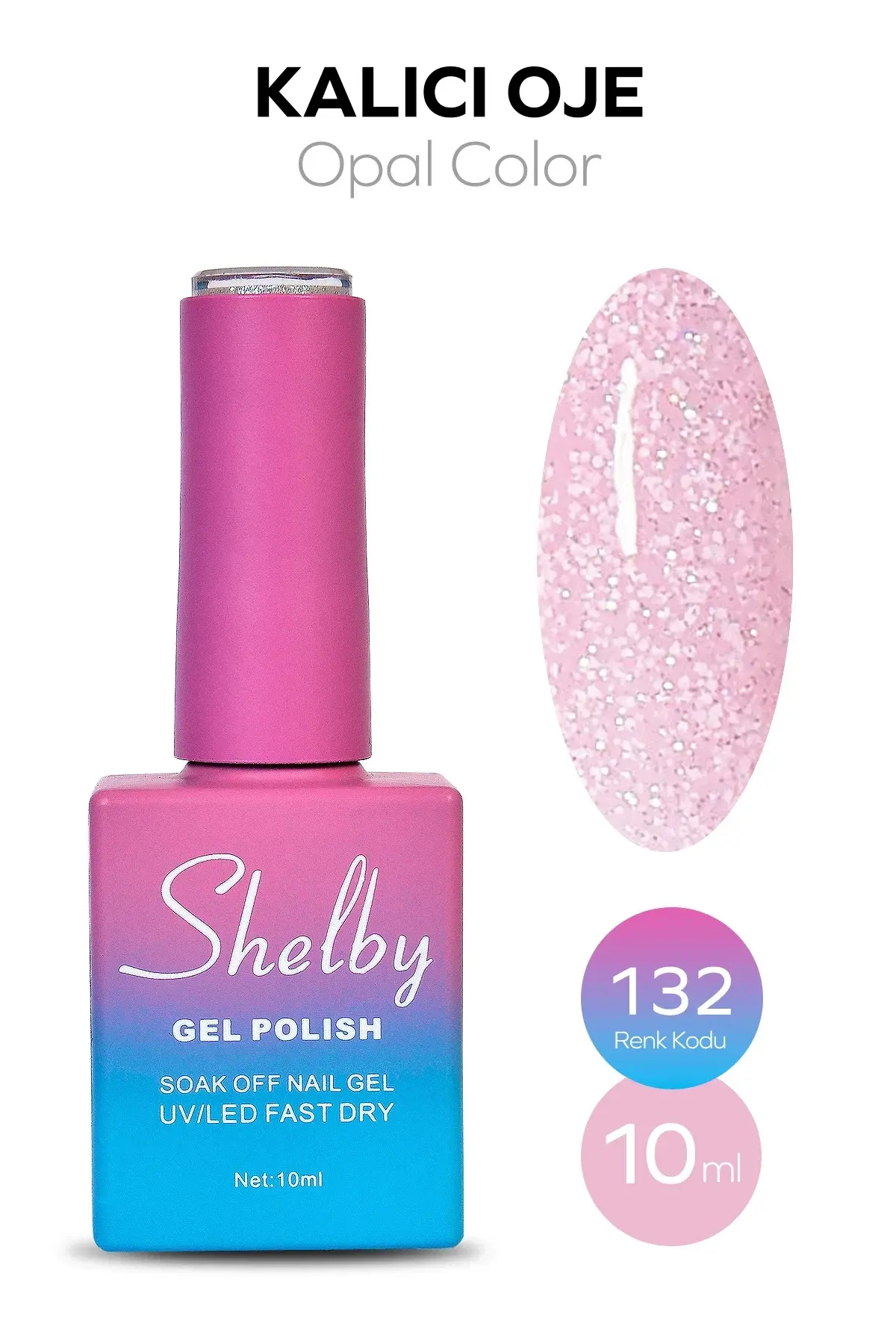Shelby 10 Ml. A132 Opal Renk Kalıcı Oje