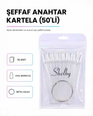 ŞHELBY 50'LİK ŞEFFAF NAİL KARTELE