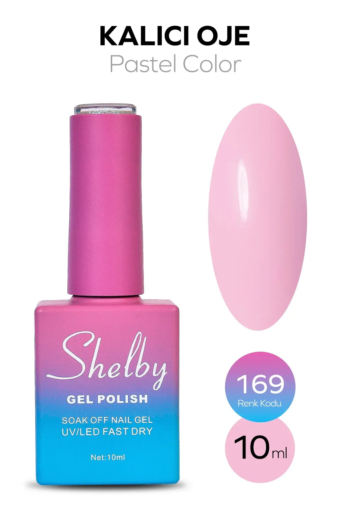 Shelby 10 Ml. A169 Pastel Renk Kalıcı Oje
