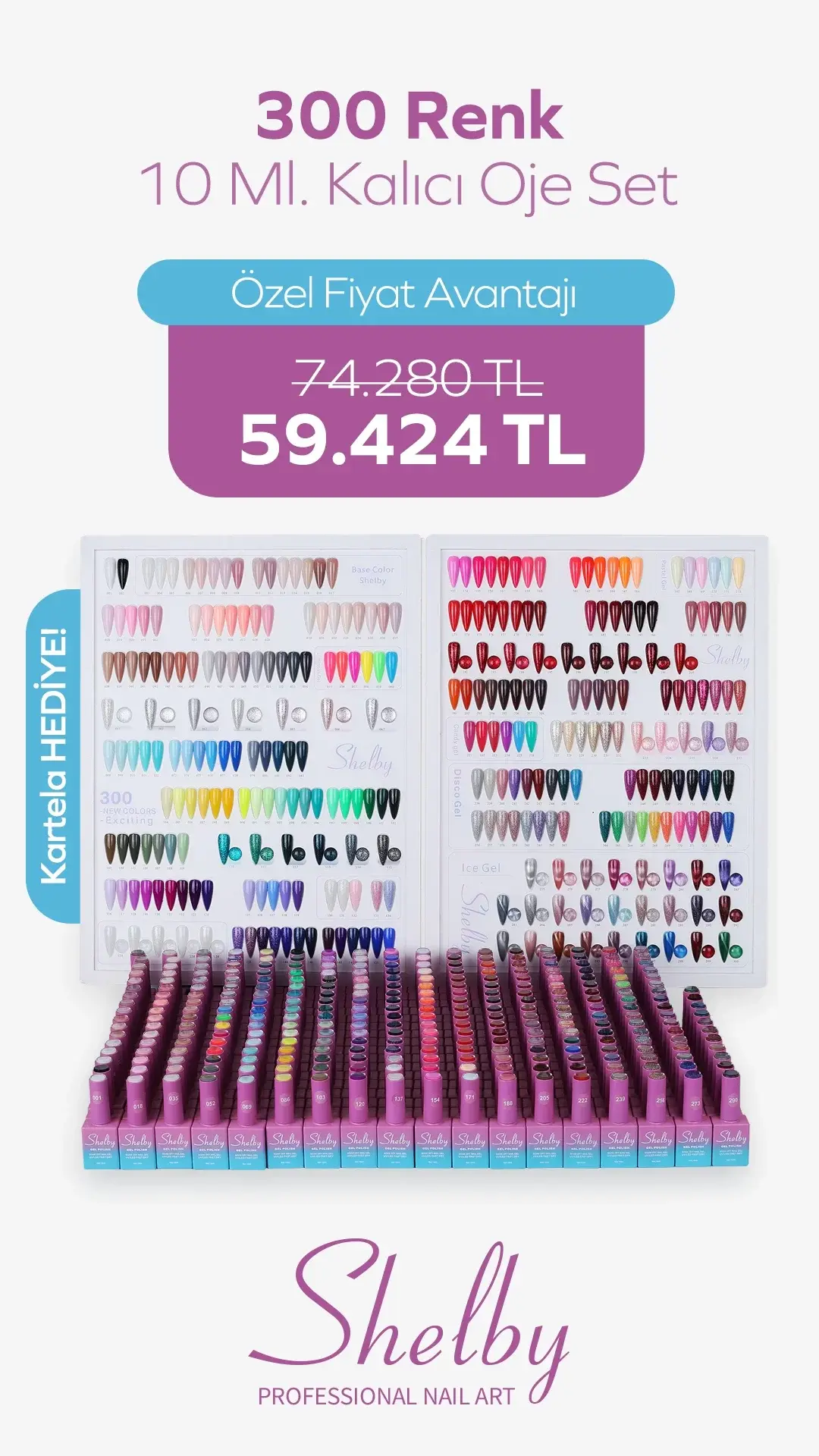 300 Renk 10 Ml. Kalıcı Oje Set