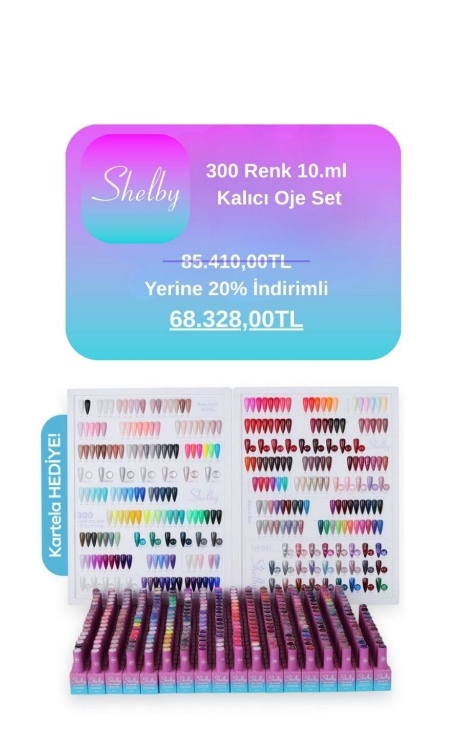 300 Renk 10 Ml. Kalıcı Oje Set