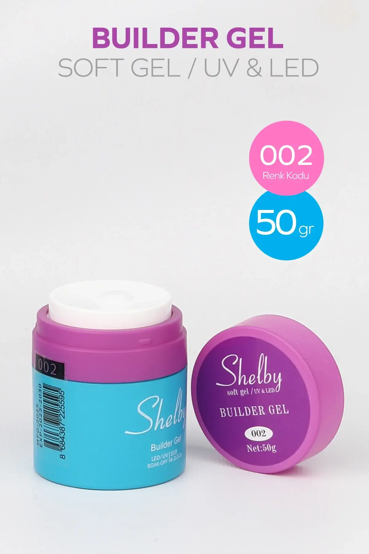 Shelby 02 - 50 Gr. Pompalı Soft Buılder Gel