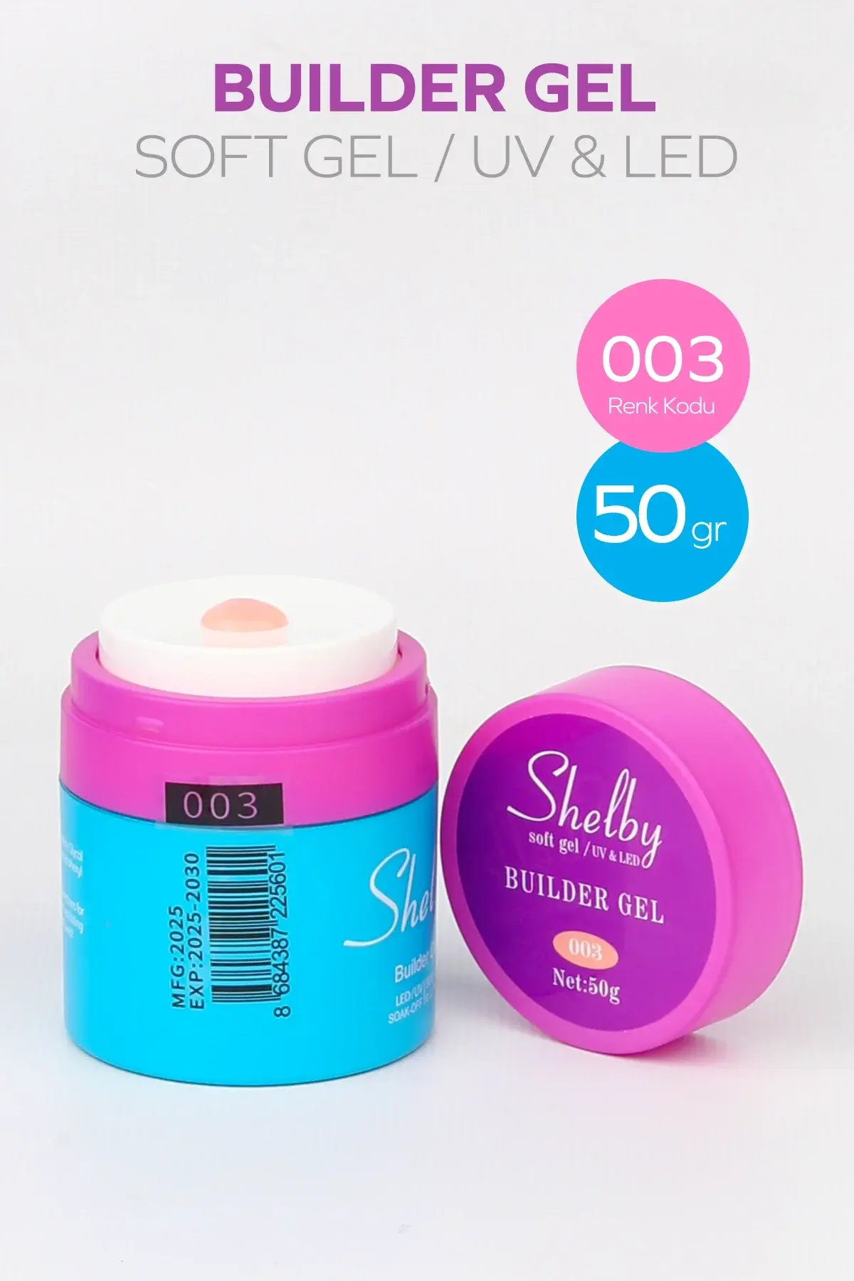 Shelby 03 - 50 Gr. Pompalı Soft Buılder Gel