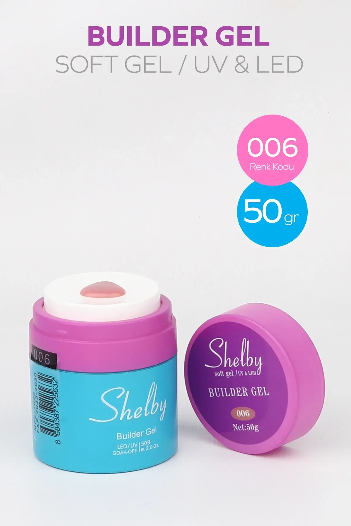 Shelby 06 - 50 Gr. Pompalı Soft Buılder Gel