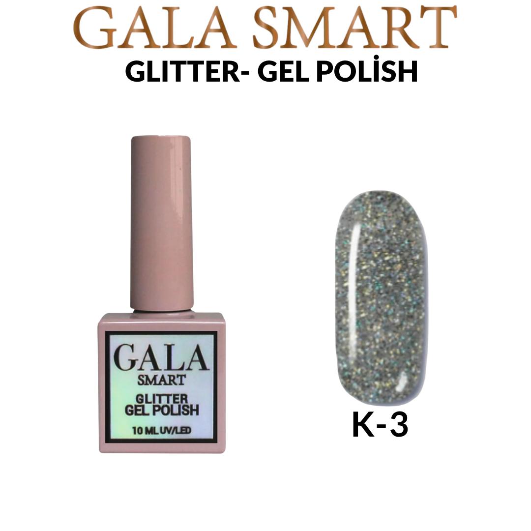 Glitter Kalıcı Oje - 10 ml K-03