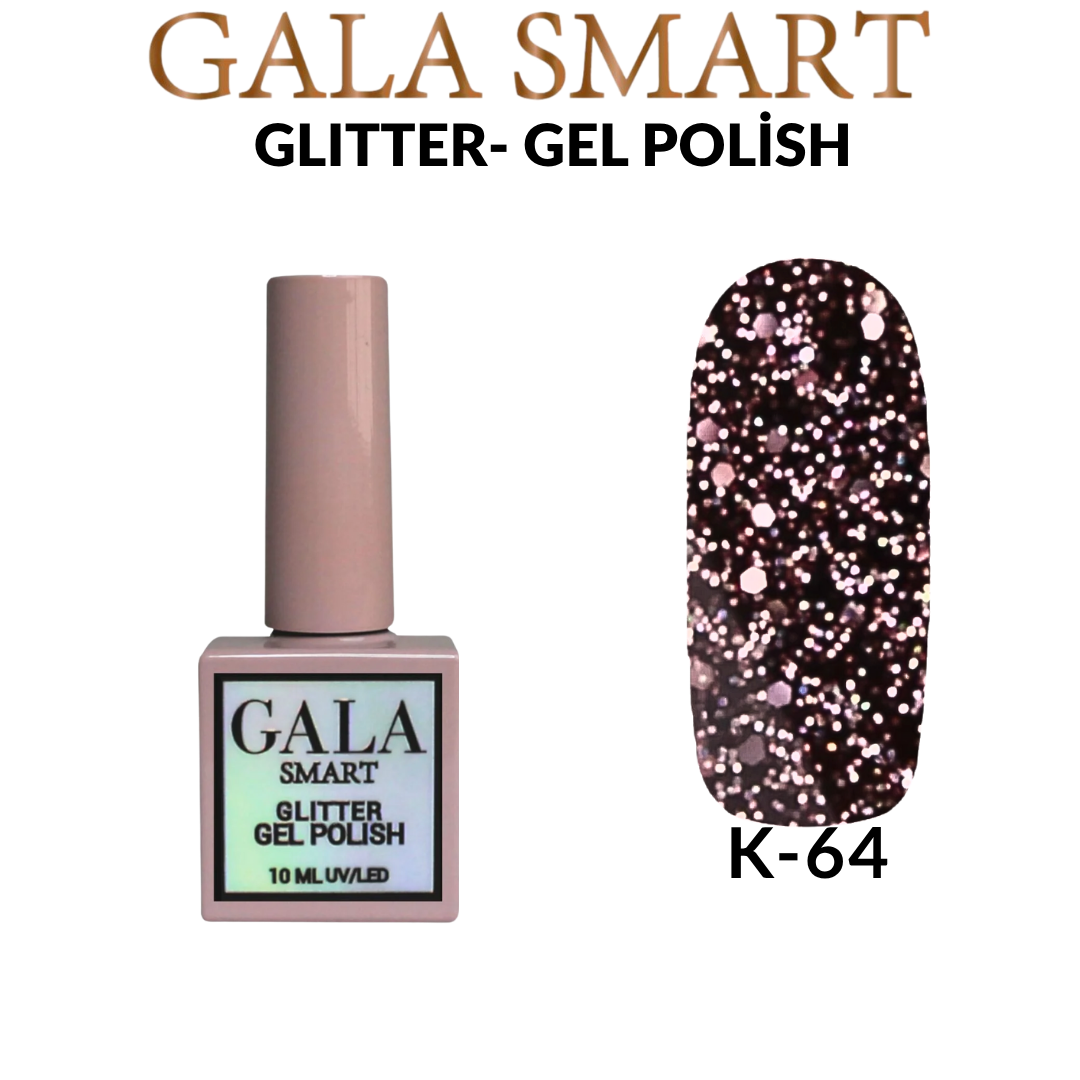 Glitter Kalıcı Oje - 10 ml K-64