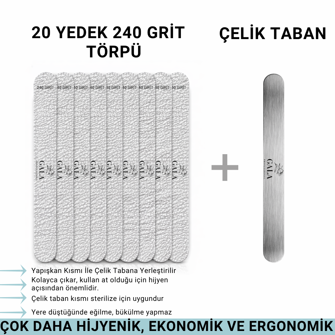 Gala Smart Düz Çelik Taban + 20 Yedek (240 Sertlik)